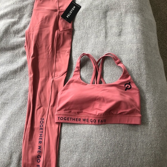 PANT & BRA SET - Lululemon Cherry Tiny Peloton Set - Picture 3 of 3